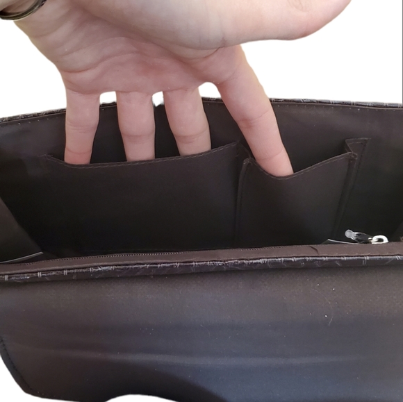 Maurices Brown Snakeskin Crocodile Cheetah Print Clutch Bag Purse - Picture 4 of 8